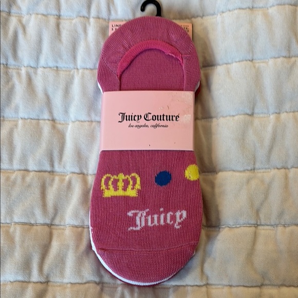 Juicy Couture Accessories - Juicy Couture Pink No-Show Socks